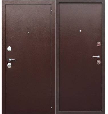 Дверь металлическая "Гарда mini", Металл Медный антик / Металл Медный антик, высота 1800 мм, 960 мм, правая