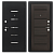 Дверь металлическая "Модерн/Феррум"(7,5 царга-1),Металл Букле черный (лазерн. вставки)/МДФ Орех рифл 02, 860 мм, левая