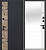 Дверь металлическая "Luxor", 2МДФ Дуб Вертикаль, Черный кварц/Велюр белый софт (зеркало), 2050 мм*860мм левая