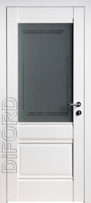 Дверь межкомнатная Diford "241" ДО, 60х200 см, стекло "sat 40", цвет белый полипропилен