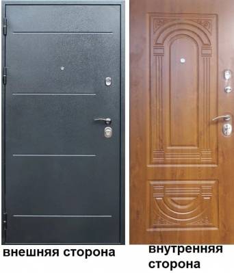 Дверь металлическая "Новатор", Черное серебро / ФЛ48 Грецкий орех (Винорит), 880 мм, правая