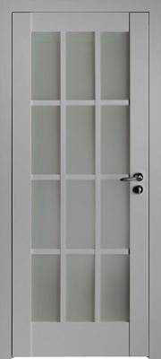Дверь межкомнатная Diford "242" ДО, 70х200 см, стекло "sat", цвет светло-серый полипропилен