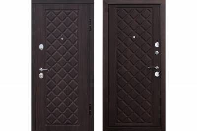 Дверь металлическая "Kamelot", МДФ Вишня темная (Винорит) / МДФ Вишня темная (Винорит), 960 мм, левая