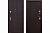 Дверь металлическая "Kamelot", МДФ Вишня темная (Винорит) / МДФ Вишня темная (Винорит), 960 мм, левая