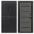 Дверь металлическая "Пифагор/Александрия", Мет Букле сер (Стоун 18 лазер.) / МДФ Дуб антрацит (Царга-1), 960 мм, левая