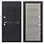 Дверь металлическая "Лоренс/Александрия",Мет Букле серый(Lazer1-овал)/МДФ Клен канадский (Царга лайн2),960мм, левая(УС)