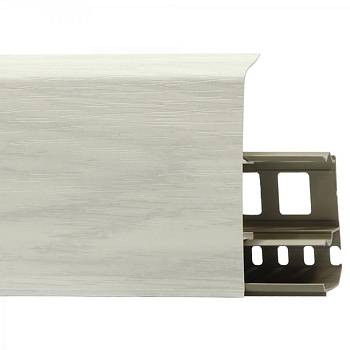 plintus-napolnyy-pvh-s-montazhnoy-plankoy-line-plast-ls011-grusha-svetlaya-2200h85h21-mm