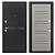 Дверь металлическая "Готика/Феррум", Металл Букле серый(Lazer1-овал)/ МДФ Клен канадский(Царга лайн2), 960мм, правая