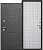 Дверь металлическая "Термо", Металл Букле Черный / МДФ Белый Ясень , 860 мм правая