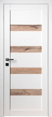 Дверь межкомнатная Diford "140" ДГ, 70х200 см, цвет белый матовый п.п., вкл. Канадский дуб пацифик