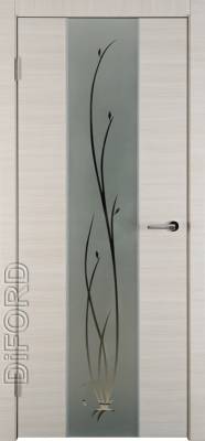 Дверь межкомнатная Diford "Галант" ДО, 90х200 см, цвет неаполь кремовый поперечный ПВХ