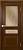 Дверь межкомнатная "Калина-ПН" Тон 30, ДО, 2,0х0,8 м, цвет шоколад, стекло "Дамаск бронза" наливк