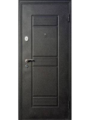 Дверь металлическая "Афины", Металл Черный шелк / МДФ Венге, 960 мм, левая