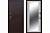 Дверь металлическая "Царское зеркало MAXI", Металл Медный антик / МДФ Дуб сонома, 860 мм, правая