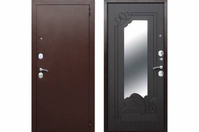 Дверь металлическая "Ампир", Металл Медный антик / МДФ Венге, 960 мм, правая