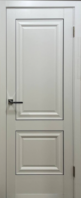 Дверь межкомнатная Diford "Либерти3" ДГ, 90х200 см, цвет белый матовый полипропилен/черный ПВХ