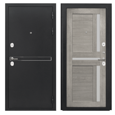 Дверь металлическая "Тесла/Александрия", Мет Букле син(Lazer1-квадрат) / МДФ Клен канадский (Царга-5), 960 мм, левая