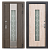 Дверь металлическая "СИБЕРИЯ", Шагрень серая / Сосна тихоокеанская, 2050х860 мм, правая