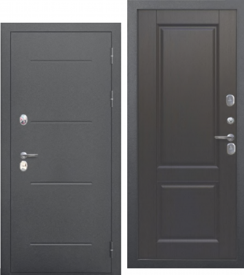 Дверь металлическая "Isoterma 11 см", Металл Антик серебро / МДФ Темный кипарис (Ф2) , 860 мм, правая