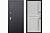 Дверь металлическая "Нью-Йорк", Металл Черный муар / МДФ Каштан перламутр (Царга), 860 мм, левая