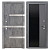 Дверь металлическая "Future", Шагрень серая / Софт графит, 2050х860 мм, правая
