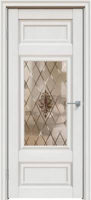 Дверь межкомнатная Триадорс "589" ДО, 70х200 см, цвет дуб серена светло-серый, стекло кристалл зеркальная сетка(FUTURE)