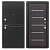 Дверь металлическая "Ньютон/Александрия", Металл Букле серый(Lazer1-квадр)/МДФ Ор. рифл. 02 (венге), 960 мм, правая(УС)