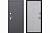 Дверь металлическая "Гарда 8 мм", Металл Черный муар / МДФ Белый ясень, 960 мм, левая