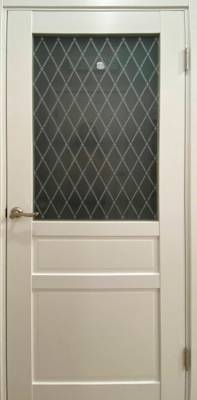 Дверь межкомнатная ПВХ "Sonata 23" ДО, 60х200 см, цвет белый, стекло матовое с рисунком