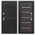 Дверь металлическая "Ньютон/Александрия", Металл Букле серый(Lazer1-квадрат) / МДФ Ор. рифл. 02 (венге), 860 мм, правая