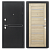 Дверь металлическая "Ньютон/Александрия", Мет Букле серый(Lazer1-квадр)/МДФ Ор. рифл. 01 (капучино), 860 мм, левая(УС)