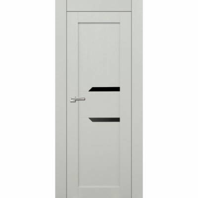 Дверь межкомнатная Diford "К-13" ДО, 80х200 см, черное стекло, цвет Латте