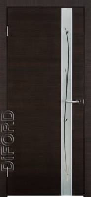 Дверь межкомнатная Diford "Маркиз" ДО, 70х200 см, цвет орех темный поперечный ПВХ