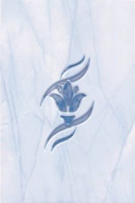 Декор "Елена" цветок, 200х300х8 мм, цвет синий