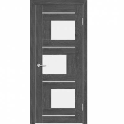 Дверь межкомнатная ПВХ "Sonata 5 (3 стекла)" ДО, 80х200 см, цвет графит